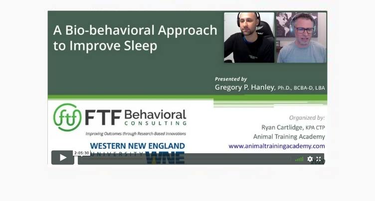 A behavioural approachto Improve Sleep [Dr Gregory Hanley]